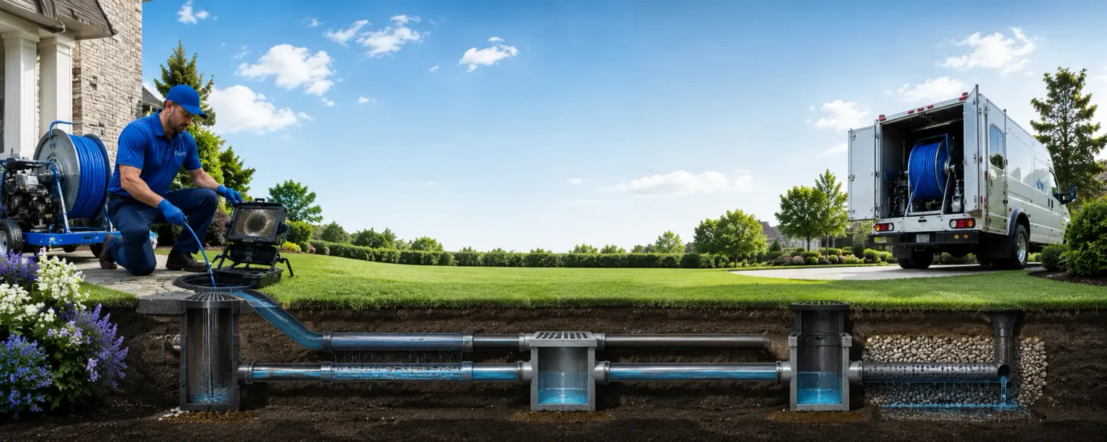 Outdoor drain cleaning information for Red Bud, IL